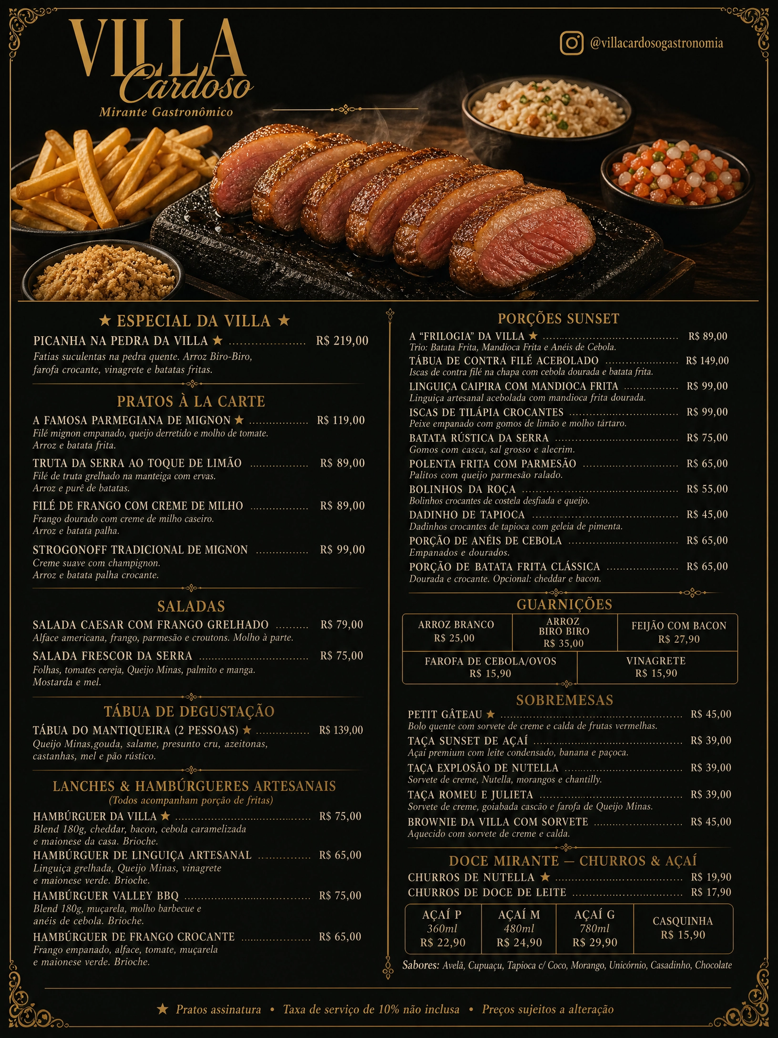 Cardápio — Pratos e Entradas